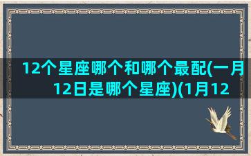 12个星座哪个和哪个最配(一月12日是哪个星座)(1月12 星座)